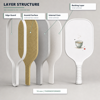 Raquette de pickleball en fibre d'aramide, légère, pour jouer en intérieur et en extérieur, pour hommes, femmes et adultes