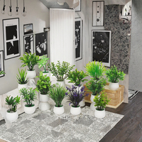 Mini Bonsaï Artificiel d'Aloe Vera pour Décoration de Bureau de Thanksgiving, Plante en Plastique Haute Simulation, Ornement Durable et Recyclable GU