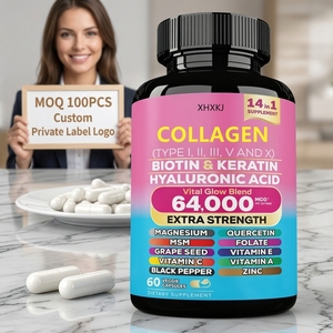 Capsules de <span class=keywords><strong>Collagène</strong></span> Marin Super Biotine Brain Vitale à Marque Privée Personnalisée, Conformes aux Normes GMP ISO HACCP, Prix Réduit, Disponibilité Rapide, OEM - Product Image 1
