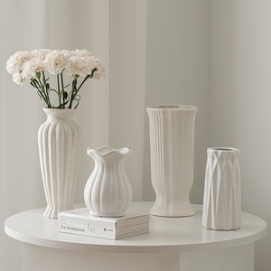 Ensemble de vases à fleurs artificielles, vase à fleurs en céramique de style INS, vases décoratifs pour la maison, centre de table de mariage - Product Image 2