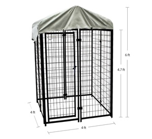Groot 48 \ "L X 48 \" W X 72 \ "H Buiten Hondenkennel Ademende Gelaste Draadafsluiting Ijzeren Stalen Gaasmaterialen Dierenhuis - Product Image 2