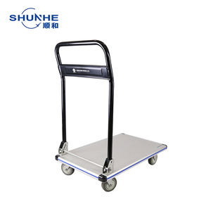 Chariot à main pliable à plateforme roulante pour entrepôt, industriel, en aluminium durable, à quatre roues - Product Image 6