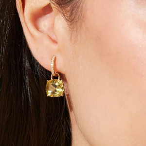 Pendientes CANNER, los Más Vendidos del Verano, con Circonitas Grandes 5A de Color Verde Oliva Brillante, Multicolor, Combinan con Todo - Product Image 3