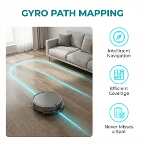 เครื่องดูดฝุ่นอัจฉริยะ 1200pa แบบอัตโนมัติ 3-in-1 สำหรับใช้ในบ้านและโรงแรม พร้อมถังเก็บน้ำ - Product Image 3