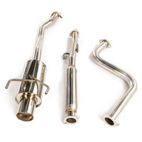 Nouveau système d'échappement Catback haute performance en acier inoxydable, kit silencieux avec embout simple de 4 pouces pour Accord 90-93, marque Target 1