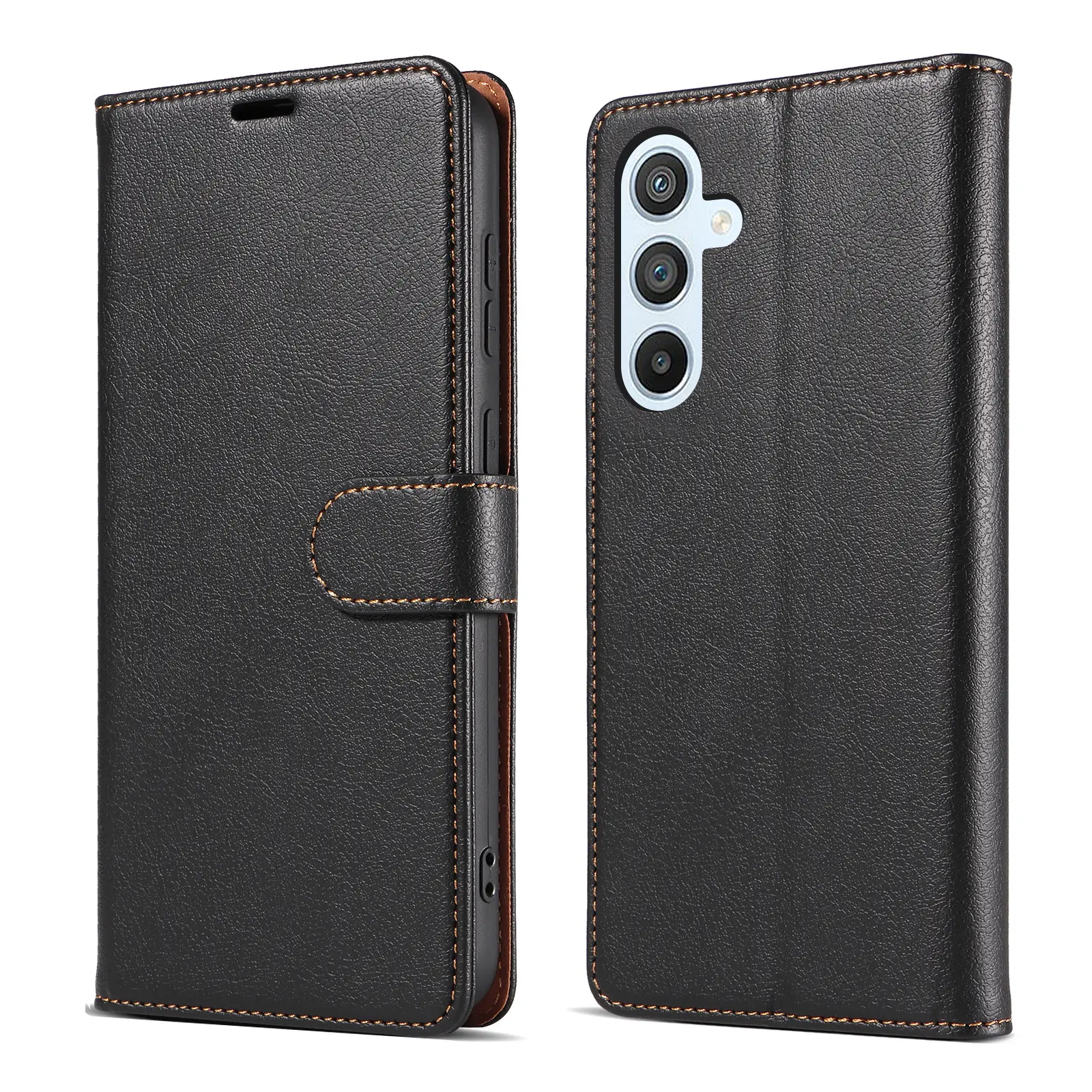 A54 Wallet Case RFID, PU Leather Flip Folio Magnetic Stand RFID Blocking Card Slot Phone Cover For Samsung Galaxy A54 A34 A04S