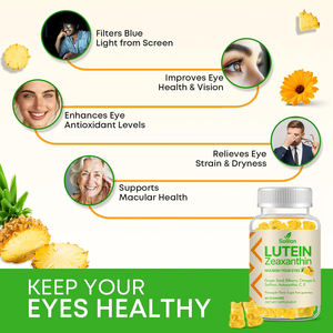Suplemento para Adultos Solilan, Fórmula Personalizada, Sin Azúcar, Vegano, <span class=keywords><strong>Halal</strong></span>, Orgánico, Luteína, Zeaxantina, Vitamina C y E, Gomitas para el Cuidado de la Salud Ocular - Product Image 6