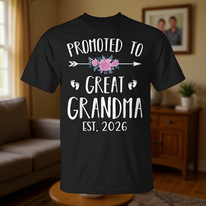 Camiseta Promovida a Abuela de Cuatrotautas N.º 2026 para Nueva Abuela de Cuatrotautas - Product Image 3