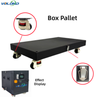 Boîtes et supports de batterie VOLOND V2 LiFePO4 48V 15kWh avec BMS, conception empilable, mouvement libre, support inférieur à poulie, construction métallique