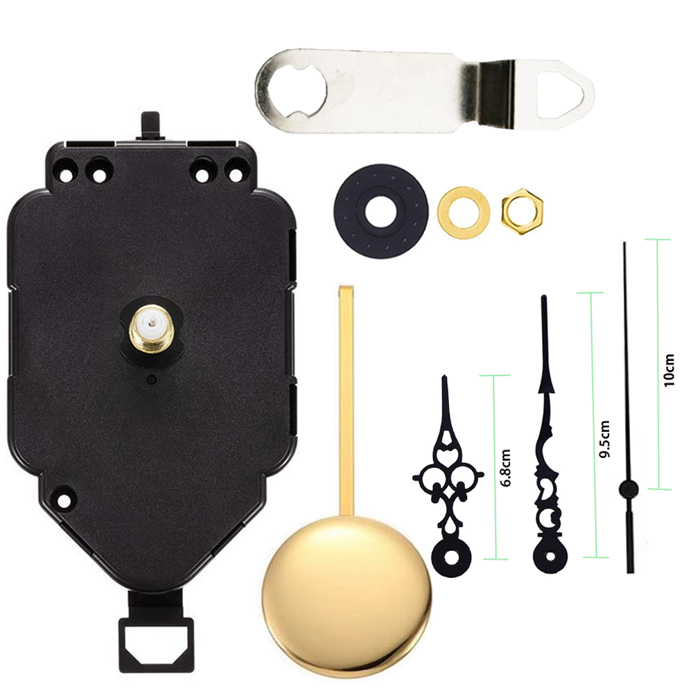 Longueur de la tige 23mm mouvement + pendule + crochet de fer + 9403 + 903 Noir