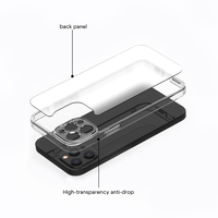 Étui de protection d'écran anti-espion 2 en 1 pour téléphone portable compatible avec l'iPhone 15 14 13 12 Pro Max