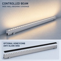 CRANE 1M Éclairage mural linéaire LED RGBW ultra-mince de 22 mm à raccordement continu pour centre commercial