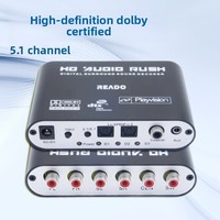 Decodificador de Audio DTS/Dolby/AC-3 de 51 Canales, Convierte Audio Digital Óptico/Coaxial a Analógico RCA/Conectores Rose, Hecho en China