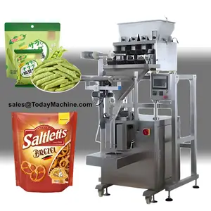 Mesin pengemas nasi garam gula Pasta otomatis dengan timbangan Linear