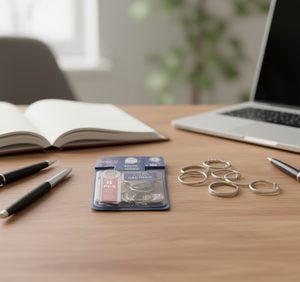 Anelli per libri Pioney in metallo, 8 pezzi, per quaderni e libri, forniture per ufficio e scuola - Product Image 2