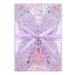 Tarjetas de felicitación para el Día de San Valentín europeas y americanas, invitaciones de boda, invitaciones de compromiso hermosas con recortes de papel. - Product Image 4