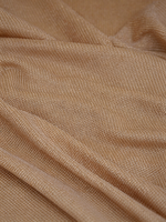 Tissu de mode en maille doré clair, mélange coton, acétate et lurex, 348 GSM, 61,02 pouces de large, tissu pour vêtements vendu au mètre