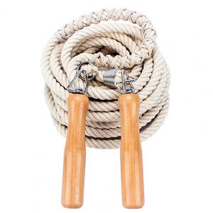 Cuerdas de saltar de madera duraderas de alta calidad al por mayor para fitness a bajo precio con etiqueta personalizada, cuerda de saltar de madera para entrenamiento en gimnasio - Product Image 1