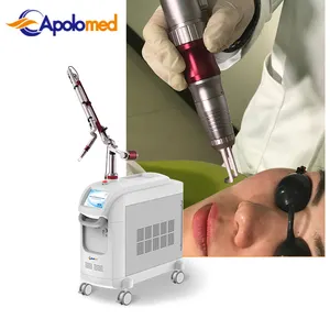 Picosecond laser Q Switched ND Yag laser Loại bỏ hình xăm máy laser đốm loại bỏ tàn nhang đốm loại bỏ picosecond