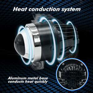 หลอดไฟหน้ารถยนต์ Bullvision C-F100 Mini Projector Lens H4 LED สีขาว ราคาถูกที่สุด พร้อมเลนส์ Tri-led 3 สี หลอดไฟ LED พลังสูง - Product Image 6