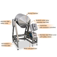 Mélangeur horizontal de laboratoire à tambour rotatif pour poudres et granulés, idéal pour les assaisonnements alimentaires chimiques, les épices et les ingrédients alimentaires secs