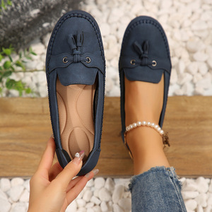 Chaussures plates tendance pour femmes, légères, toutes saisons, décontractées, à enfiler, mocassins de conduite, hiver, été, automne, printemps - Product Image 1