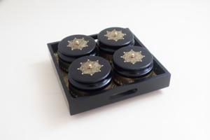 Metal Fruit and <b>Beverage</b> Container <b>Set</b> with <b>Serving</b> Tray Modern Multi Use Pot Jar for Home Kitchen Organization - Product Image 3