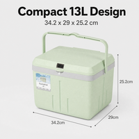 Boîte isotherme en plastique pour le camping en plein air, congélateur de boissons, seau à glace pour la conservation de la fraîcheur, conservation de la chaleur, 13L