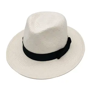 Yiwu Fashion Summer Women Straw Panama Hats Ecuador fedora hat