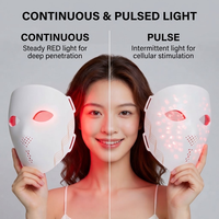 Masque facial professionnel 4D LED en silicone pour photothérapie, appareil de beauté à lumière thérapeutique portable