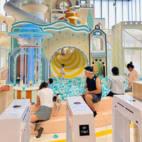 Prix d'usine Acheter équipement de parc d'attractions Ensemble d'équipement de jeu doux pour petits enfants Toboggan de terrain de jeu intérieur