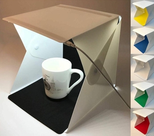 20x20cm estudio <span class=keywords><strong>de</strong></span> fotografía vídeo tomar una bonita foto pequeña tienda <span class=keywords><strong>de</strong></span> <span class=keywords><strong>luz</strong></span> suave con fondo <span class=keywords><strong>de</strong></span> Color papel telón <span class=keywords><strong>de</strong></span> fondo LED <span class=keywords><strong>caja</strong></span> suave - Product Image 6