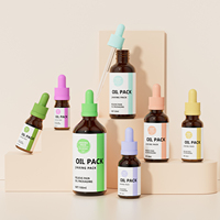 Emballage d'huiles essentielles OEM Premium à épaule inclinée de 5 ml, 10 ml, 20 ml, 30 ml, 50 ml, 100 ml pour marques de soins de la peau, sous marque privée