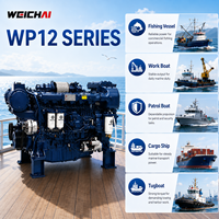 Motor Diésel Marino Turboalimentado de 6 Cilindros WEICHAI Serie WP12 de 258-405 kW, 350-550 HP y 11.59 L para Barcos de Pesca, Remolcadores y Buques de Carga