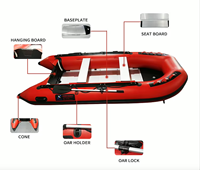Bateau de pêche gonflable, yacht sportif, catamaran en PVC miniature, embarcation pour 3 personnes, plongeur