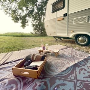 Offre Spéciale tapis extérieur personnalisé pp matériaux lavable facile à nettoyer tapis en plastique tapis rv <span class=keywords><strong>caravane</strong></span> camping tapis extérieur étanche - Product Image 1