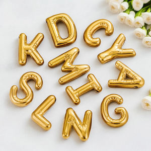 Personaggio impermeabile 26 Pendenti con lettere alfabetiche A-Z originali in acciaio inossidabile placcato oro personalizzato fatto da te per collana - Product Image 3