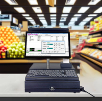 Caja Registradora, Sistema POS de Doble Pantalla con Impresora, Cajón de Efectivo, Terminal POS Todo en Uno
