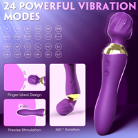 JT Leistungsstarker Vibrator für Frauen, Doppelseitiger Massagestab mit 24 Modi, Klitoris- und G-Punkt-Stimulator, Sexspielzeug