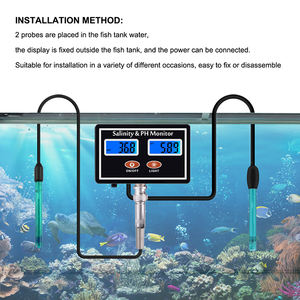 Moniteur de <span class=keywords><strong>PH</strong></span> et de salinité en ligne 2 en 1 Mesureur de qualité de l'eau d'aquarium <span class=keywords><strong>Testeur</strong></span> de sel d'eau de mer pour piscine <span class=keywords><strong>Spa</strong></span> Fish Pond Aquaculture - Product Image 4