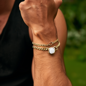 PXK-0536 สร้อยข้อมือแฟชั่นแบบโซ่และแบบเชื่อมต่อ เครื่องประดับที่หรูหราและมีสไตล์สำหรับผู้ชายและผู้หญิง - Product Image 3