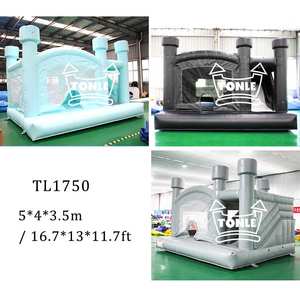 Mini buttafuori bianchi casa di rimbalzo scivolo d'acqua castello di salto gonfiabile casa di rimbalzo di nozze bianca con <span class=keywords><strong>fossa</strong></span> di palla per il noleggio di feste - Product Image 5