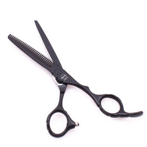 Tijeras de peluquería 5,5 '6 "Japón acero tijeras de corte de pelo tijeras de adelgazamiento tijeras de pelo negro A1010 - Product Image 3