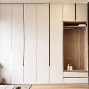 Luce moderna di lusso minimalista ecologico legno porta scorrevole tipo di armadio camera da letto - Product Image 6