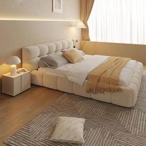 <span class=keywords><strong>Lit</strong></span> moderne en <span class=keywords><strong>velours</strong></span> <span class=keywords><strong>beige</strong></span> sur mesure de luxe, capitonné, doux, taille Queen, avec rangement et structure en métal - Product Image 4