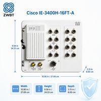 Commutateur Cisco Catalyst IE-3400H-16FT-A, robuste, IP67, 16x FE M12 D-Coded, -40°C à 75°C, montage mural, sans ventilateur, Network Advantage