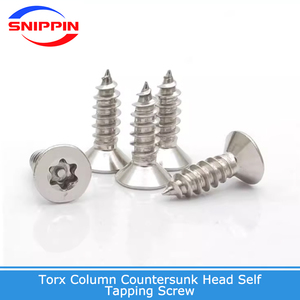 Tornillo de madera <span class=keywords><strong>autorroscante</strong></span> de seguridad a prueba de manipulaciones con cabeza plana avellanada Torx de seis lóbulos de acero inoxidable M2.9, 304, A2, - Product Image 2