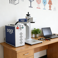 Machine de gravure laser à fibre Derek 20W-100W avec tête Galvo Sino, haute précision, refroidissement par air, commande CNC EZCAD pour le marquage de bijoux