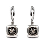 Boucles d'oreilles pendantes pour coussin, couleur, or blanc, or, diamants naturels, forme invisible, prix d'usine, nouveau Design OEM, 18k