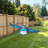 Flugzeug-Wippe für Kinder, 2-stufig höhenverstellbar, Kunststoff-Wippe für drinnen, Spielgerät für Zuhause, sensorisches Training für Kleinkinder